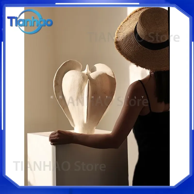 Ceramic Vase for Lily White Medieval Wababi Wind Star Fruit Series Hydroponic Flowers Living Room Tabletop Art Decoration