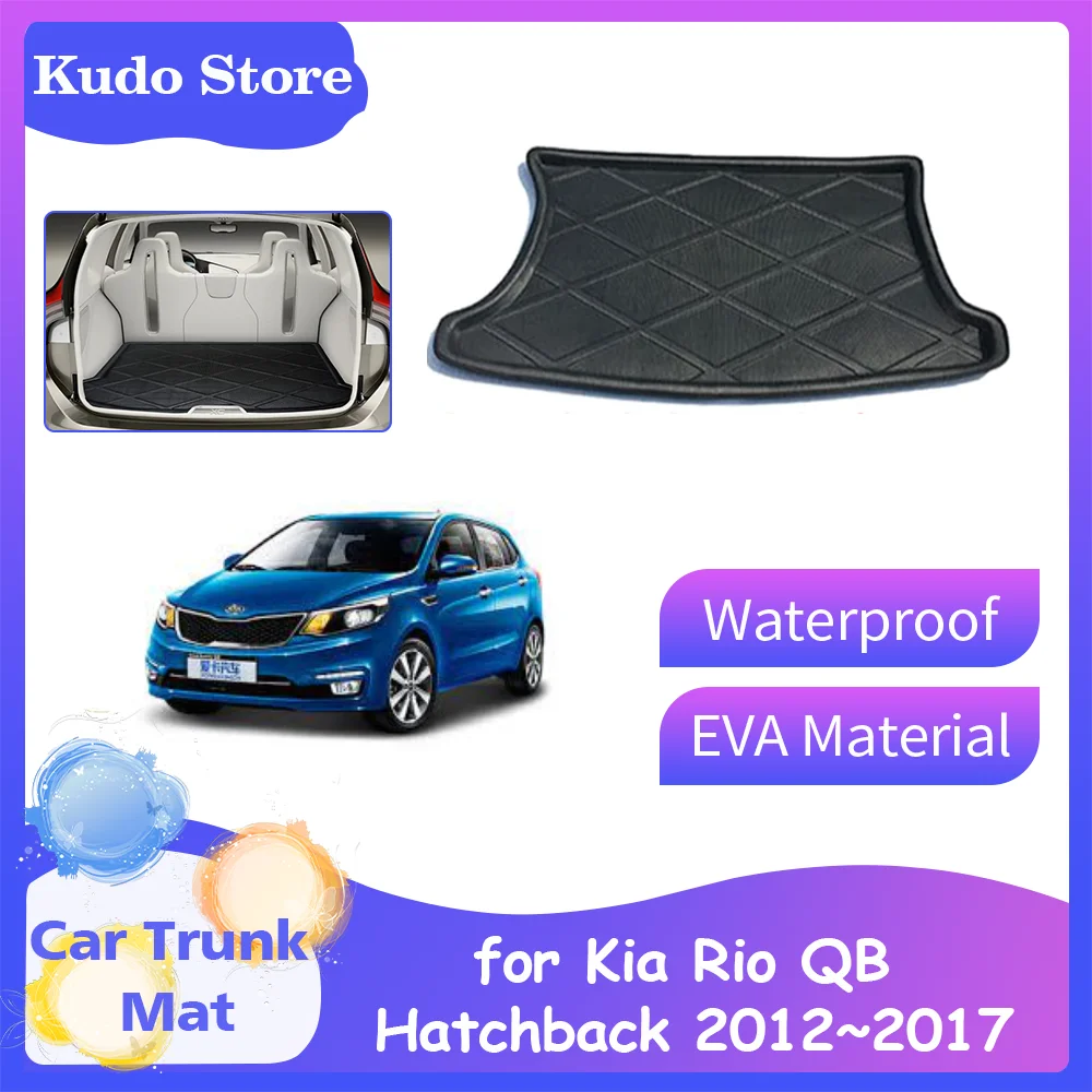 

Car Trunk Mats for Kia Rio Pride QB Hatchback 2012~2017 Rear Boot Cargo Liner Covers Storage Tray Pad Luggage Carpet Accessories