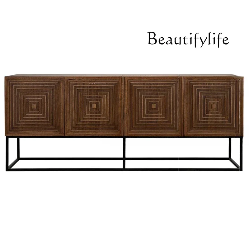 

Mid-Ancient Solid Wood Sideboard Retro Style Sideboard Cabinet Qianyu Nordic TV Bench for Bedroom Sideboard Cabinet