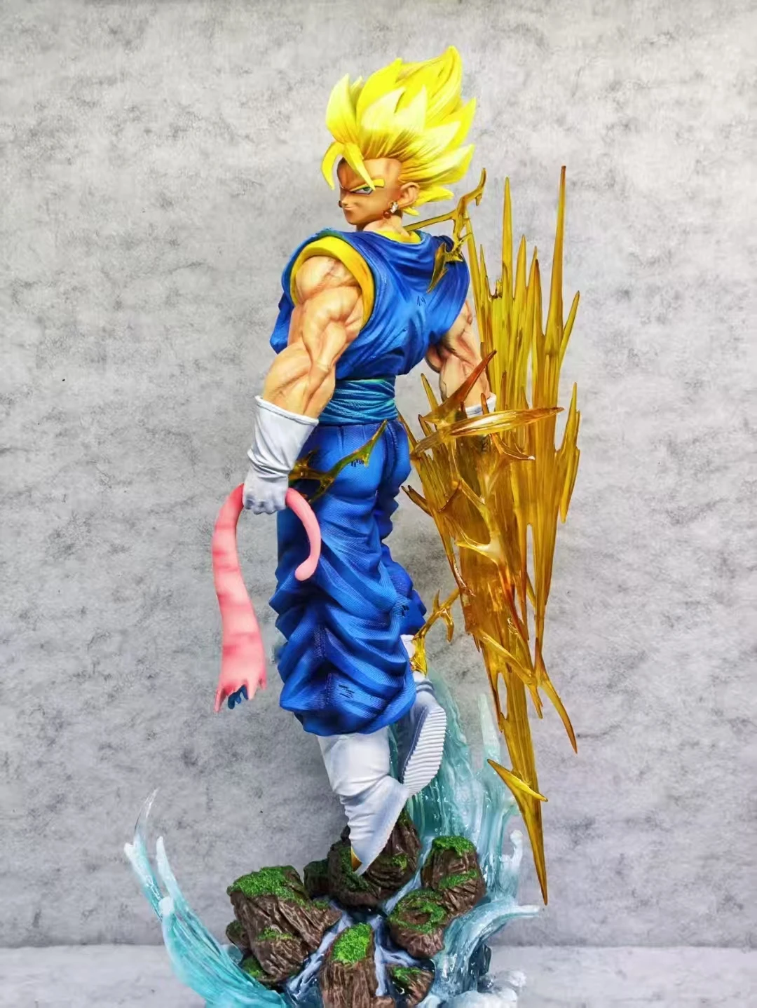 42cm Vegetto 피규어 드래곤 볼 애니메이션 피규어 3 머리 PVC 동상 Collectible Model Desk 장식 맞춤 장난감 생일 선물