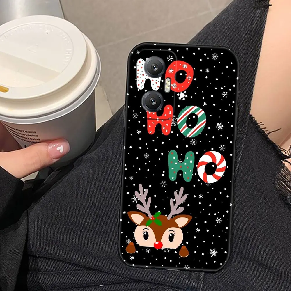 Merry Christmas Hat Tree Phone Case For Infinix ZERO TECNO CAMON SPARK 20 30 30S 40 POVA 5 6 7 POP SMAR 8 9 10 DIY Shell Cover
