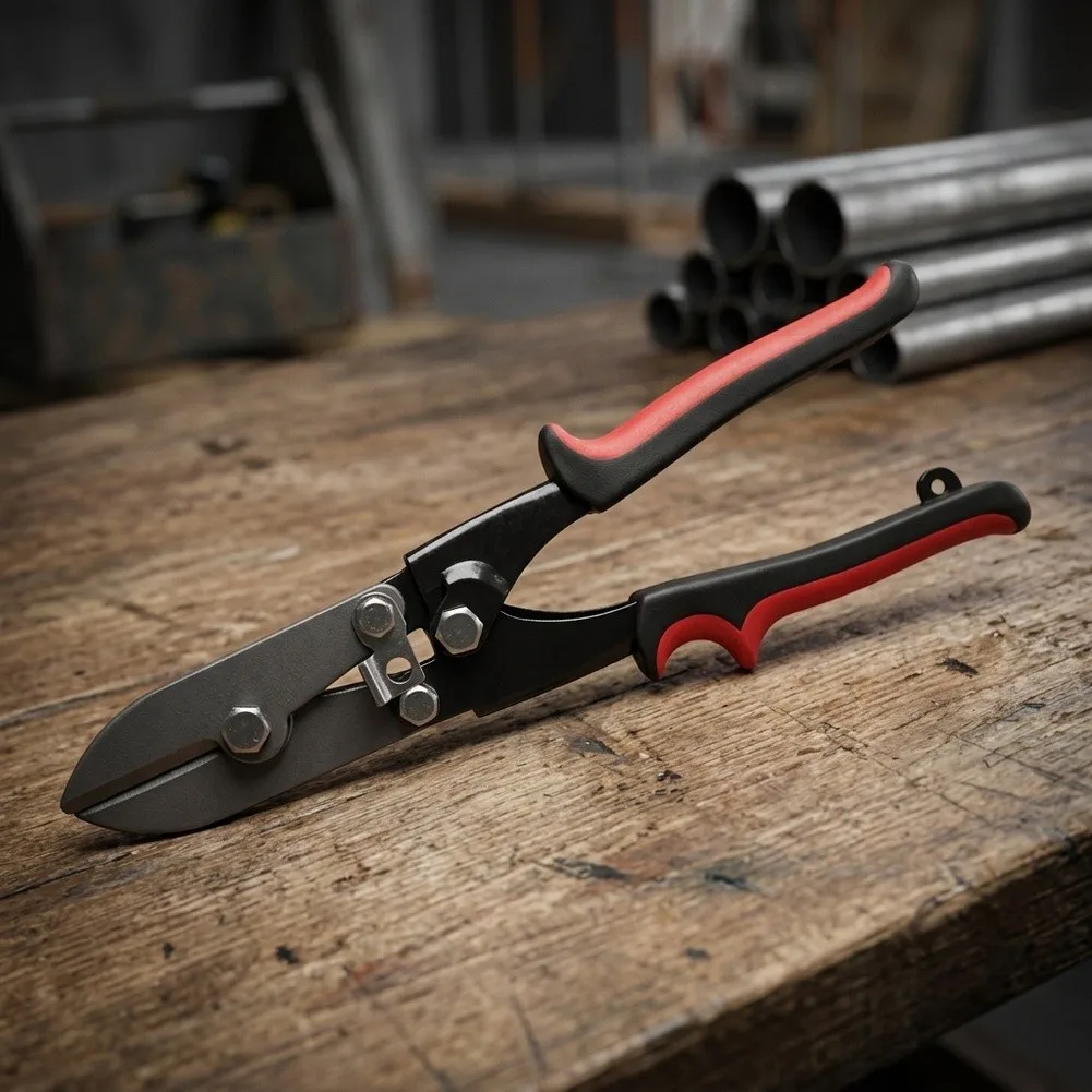26.5 cm Tube Bundle Pliers with 5-Layer Steel Cutting Mechanism and Dual-Texture Non-Slip Handle for Accurate Pipe and Wire Work