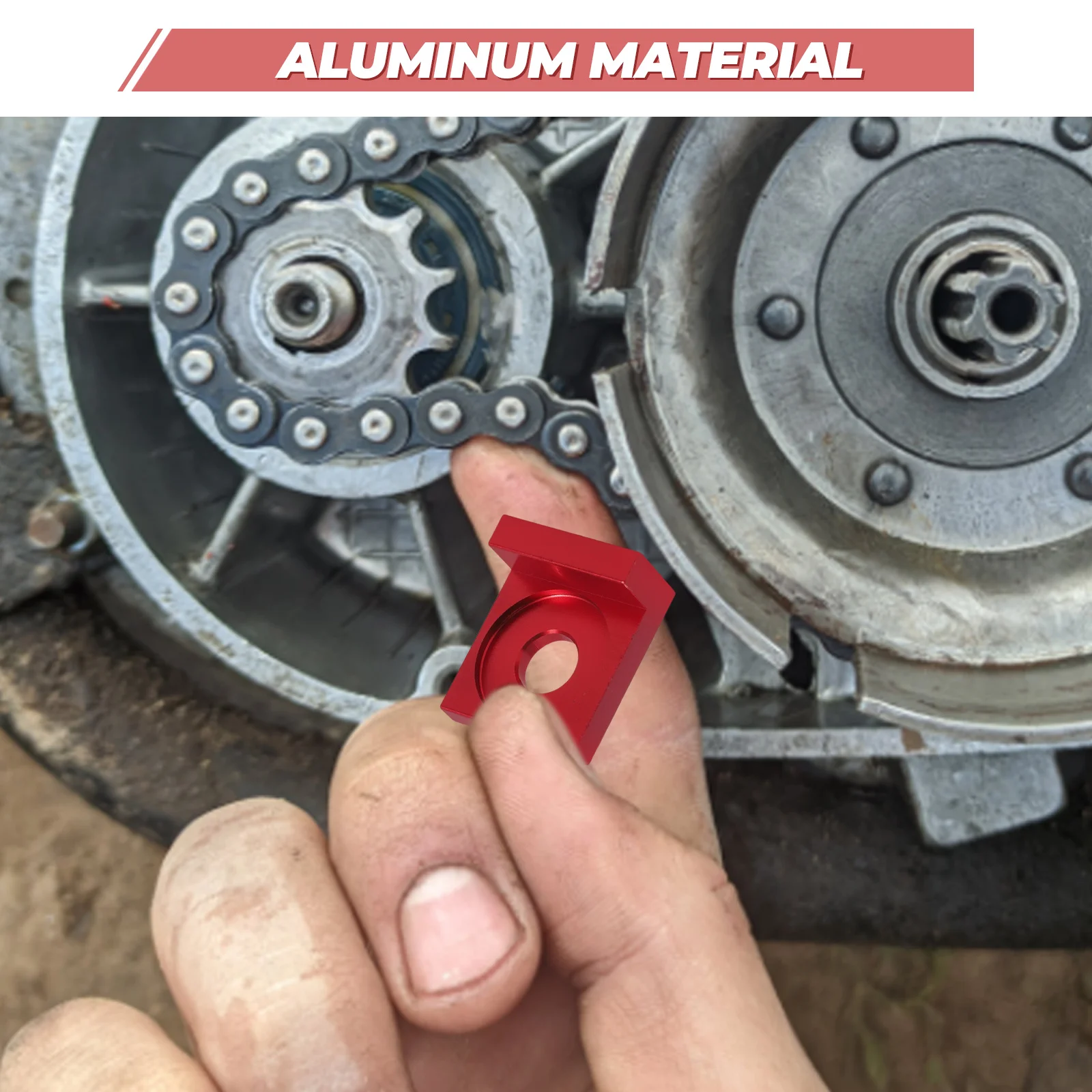 

2pcs Motorcycle Chain Tensioner Aluminum Alloy Adjuster Tool Durable Lightweight With 12Mm Hole Multiple Colors Off-Road Bikes