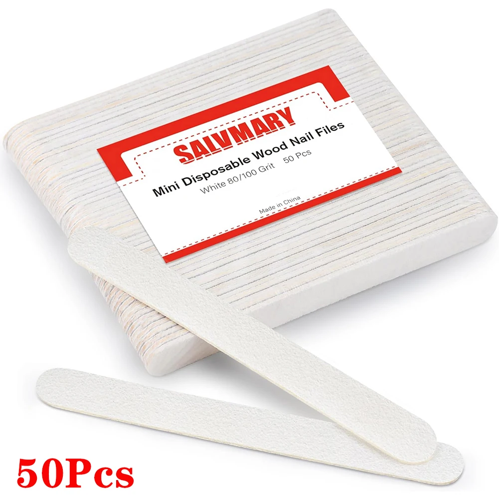 Disposable Foot Scrubber 40Pcs Sponge Pumice Bar Pads 50Pcs White Disposable Nail Files 80/100 Bundle Salon Set