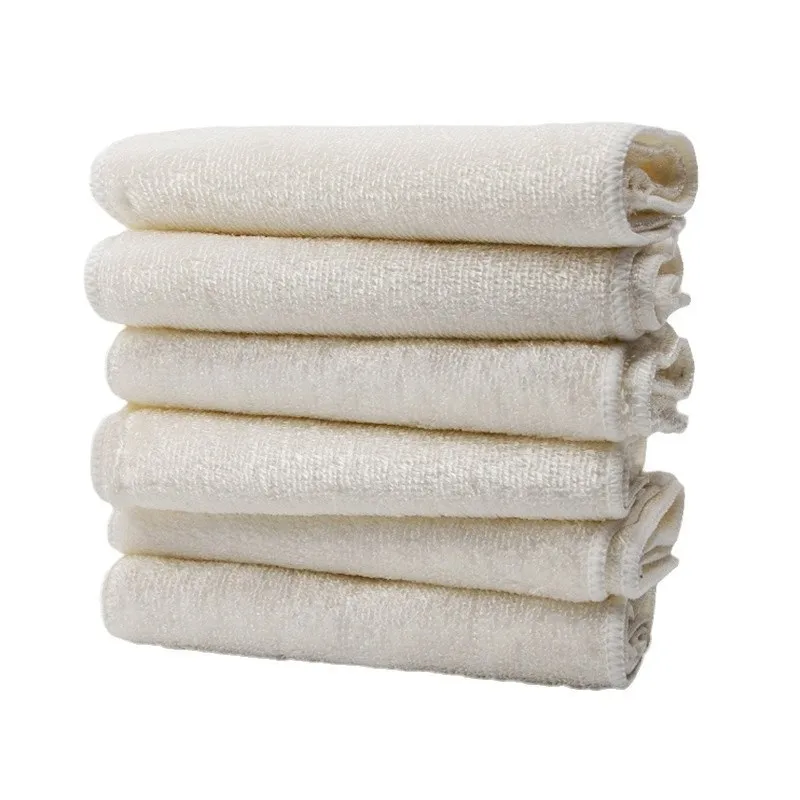 

5Pcs Bamboo Fiber White Color Reusable Multi Functional Towels Kitchen Water Absorption Degreasing Clean Cloth