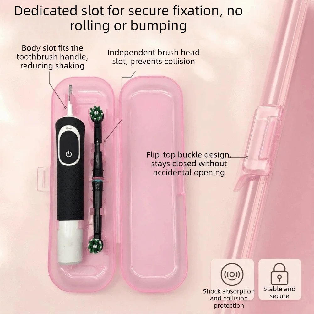 Plastic Electric Toothbrush Case Dust-proof Moisture-proof Toothbrush Protective Cover Lightweight Toothbrush Holder Travel