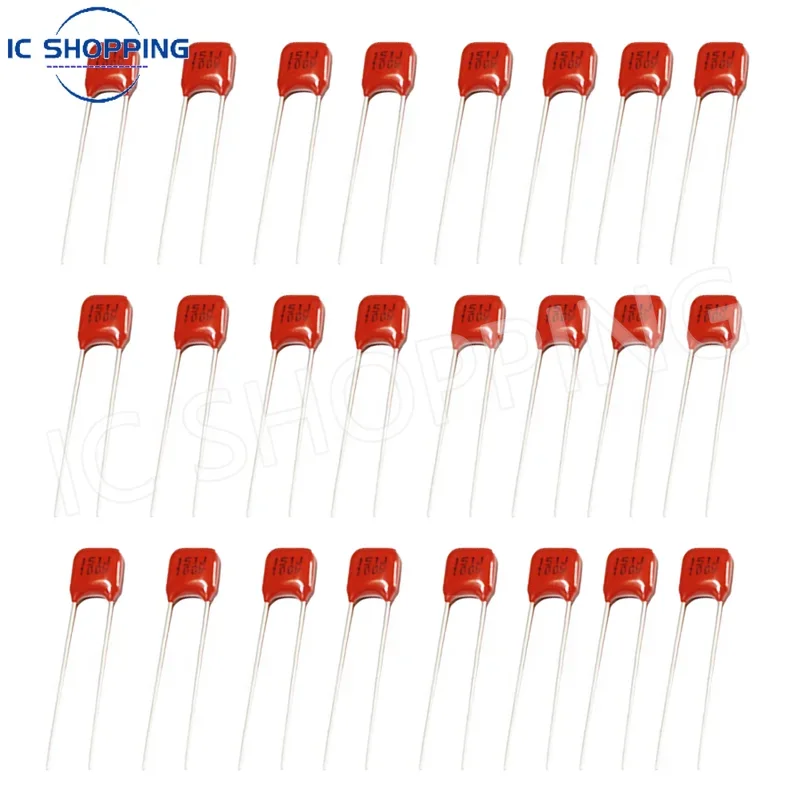 

100PCS CBB22 100V 151J 151 150PF 100V151J 100v103J 100V 103J 10NFMetallized Film Capacitor Polyester Film Capacitor P=5MM