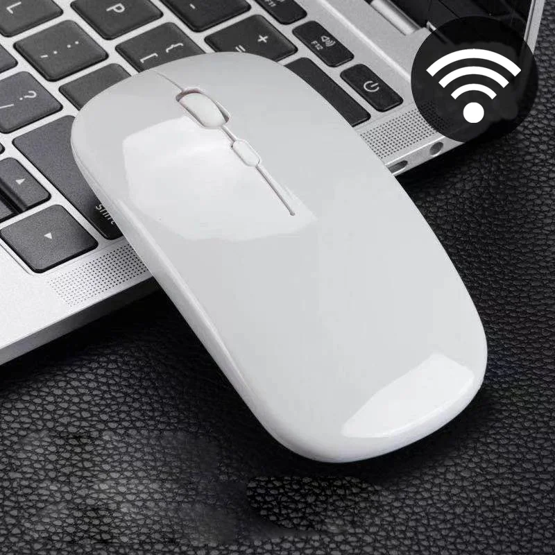 Ratón inalámbrico de 1600Dpi, Mouse clásico recargable de 2,4G, silencioso, ultrafino, para PC, oficina, Notebook, Accesorios para ordenador portátil