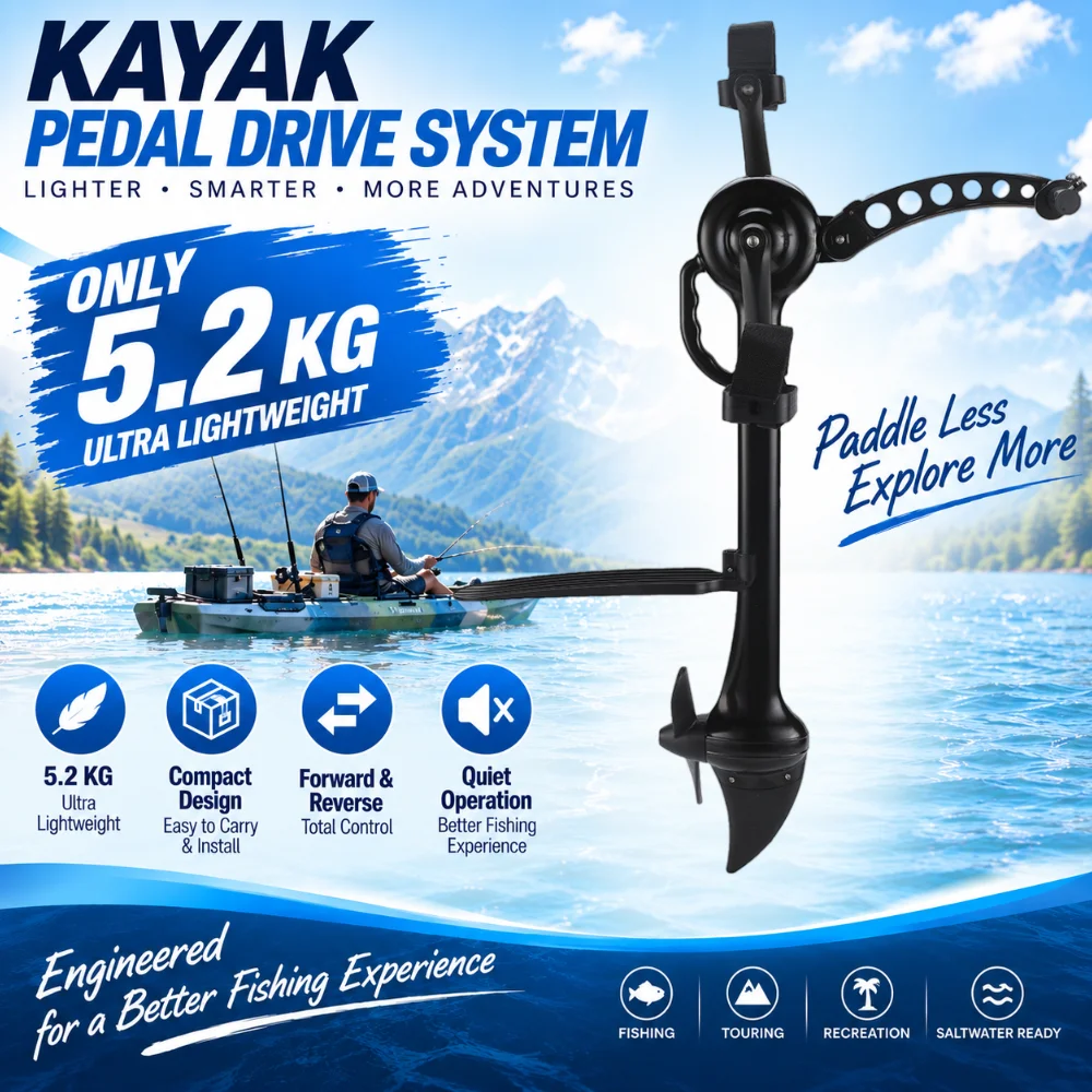 OEM ODM 5.2kg Lightweight Aluminium Forward Reverse Propeller Drive Kayak Pedal Drive For Kayak Manufacturers