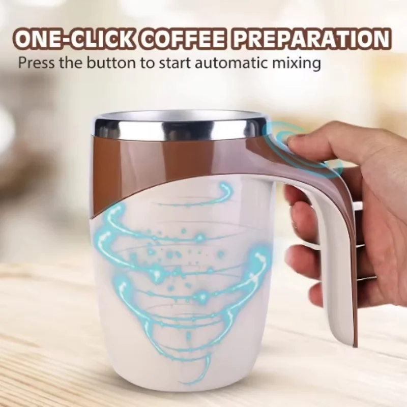 1pcs Automatic Stirring Magnetic Mug Rechargeable Model Stirring Coffee Cup Electric Stirring Cup Lazy Milkshake Rotating Cup