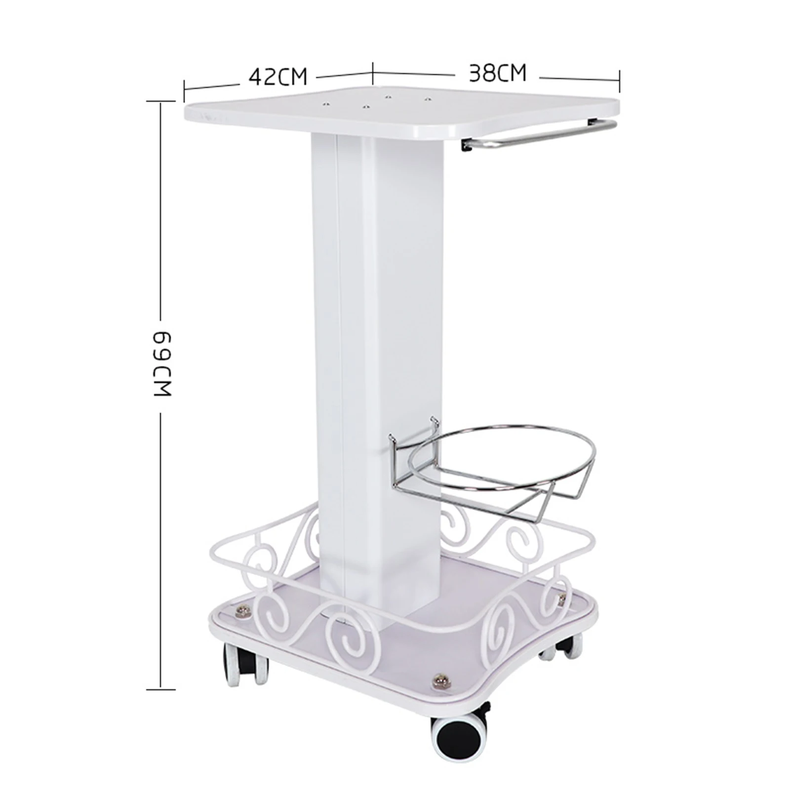 Salon Rolling Trolley Storage Cart Beauty SPA Equipment Machine Organizer Stand max load 40kg