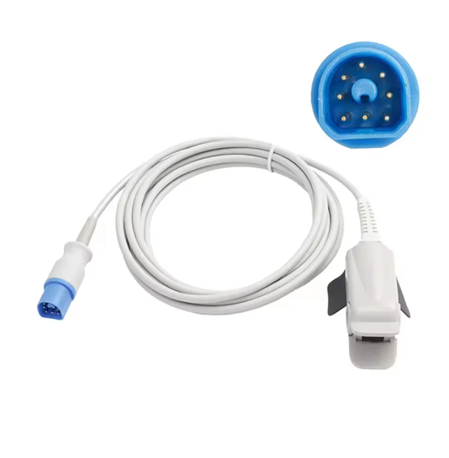 Compatible New SpO2 Sensor Adult Clip Probe for P hilips 8p 3M