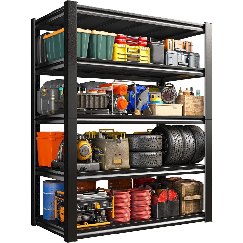 

Garage Shelving Heavy Duty 2500LBS Storage Shelves 40" W Garage Shelves Heavy Duty Shelving Metal Shelves for Warehouse, Baseme