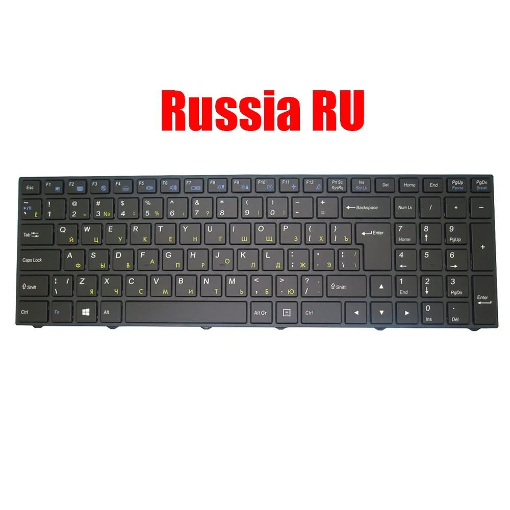 

Laptop Keyboard For Dream Machines G1050 G1050-15UA19 G1050TI G1050TI-17UA32 N850HJ N870EK1 Russia RU Black With Backlit New