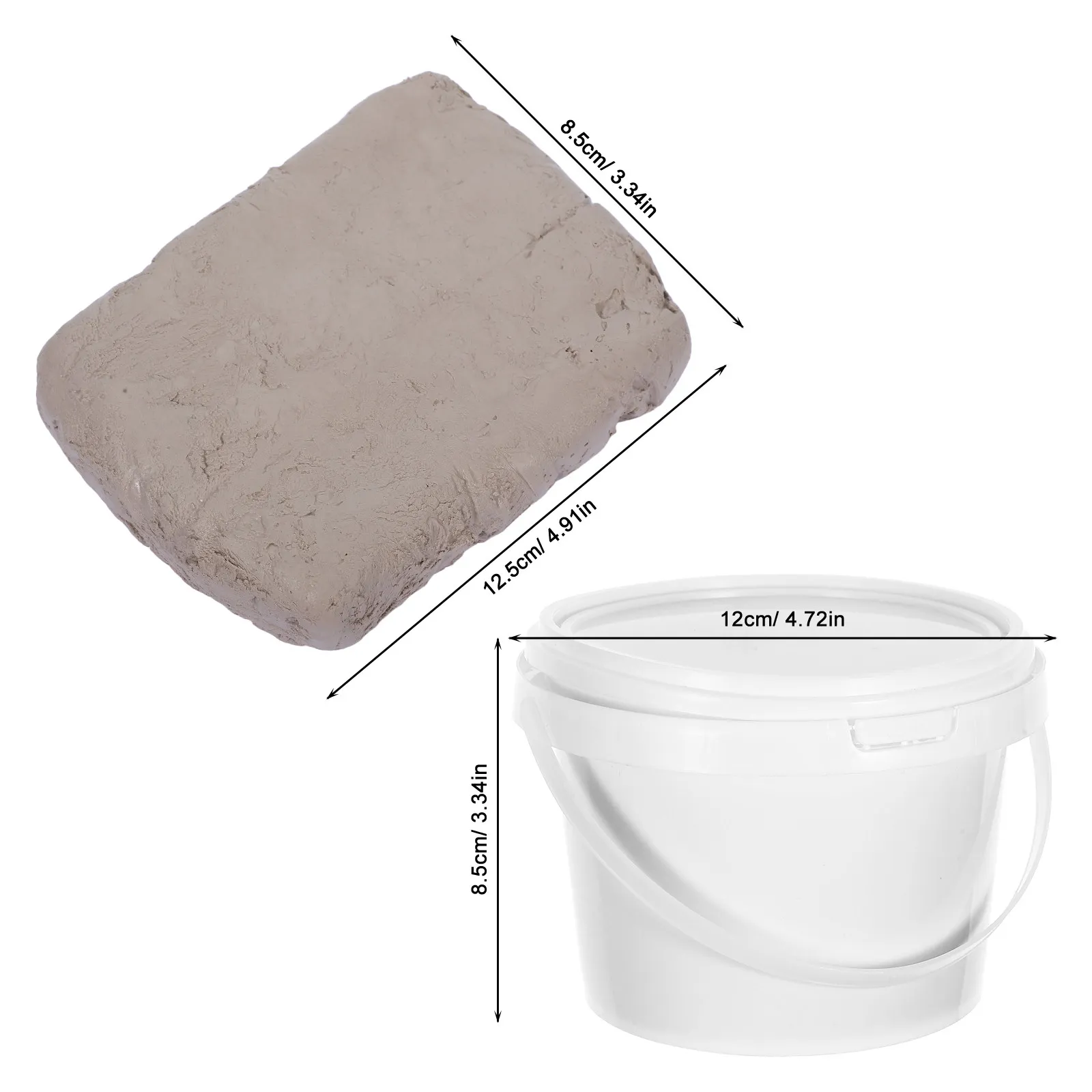 1Set Air Dry White Modeling Clay 500G Bucket for DIY Craft Projects Sculpting School Art Supplies Kids Adults Clay with Tubs - view 2