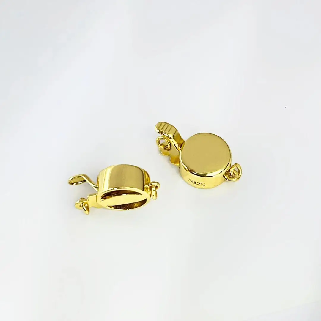 Wholesale DIY 925 Sterling Silver Pendant Necklace Bracelet Clasp Hook Accessories for 4-10mm Pearls 5pcs/lot