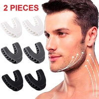2 Pieces U Shape Jaw Exerciser New Facial Pop N Go Mouth Jawline Face Fitness Muscle Chew Ball Bite Breaker Training Equipment