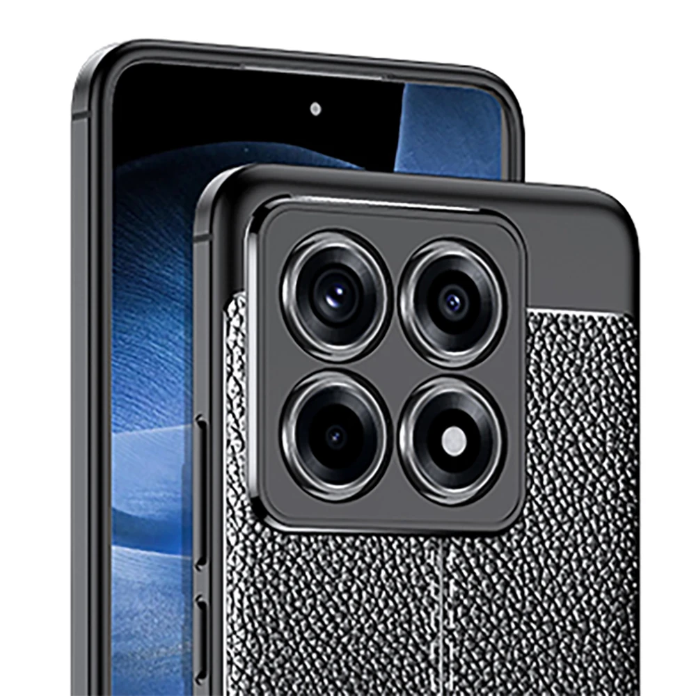 حافظة لهاتف Xiaomi 14T Pro/14T مصنوعة من جلد الليتشي بفتحة رفيعة من مادة البولي يوريثان الحراري المقاومة للصدمات لسلسلة Xiaomi 15/14/13/12 #4
