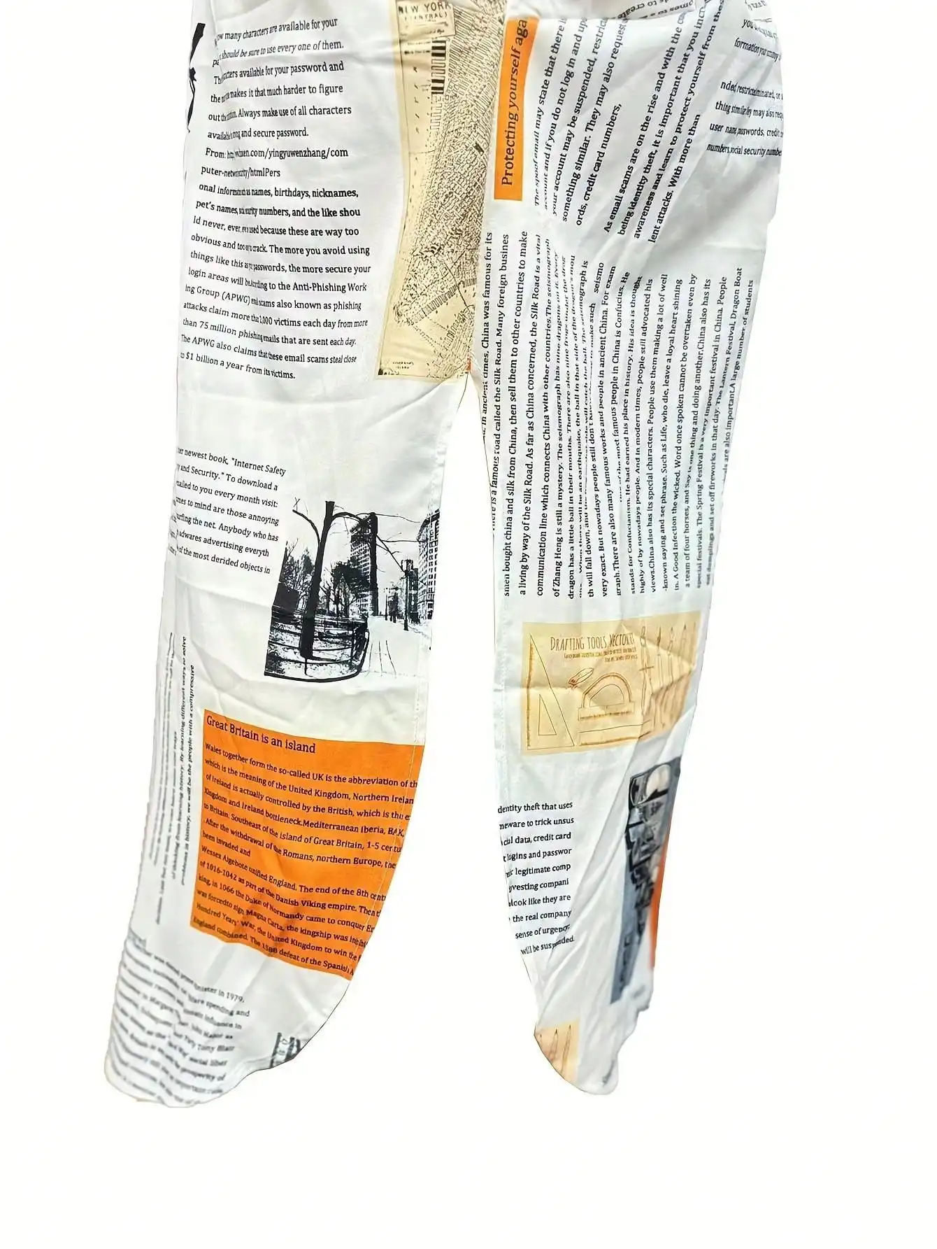 Übergrößen Damen Hemdbluse mit Zeitungsdruck, Knopfleiste und Schlitz am Saum, Locker Sitzende Freizeitbluse