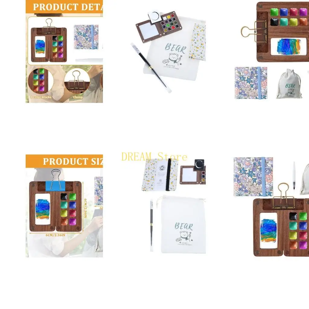 

Портативная акварельная палитра набор 8/15 цветов Sketchbook Palettes