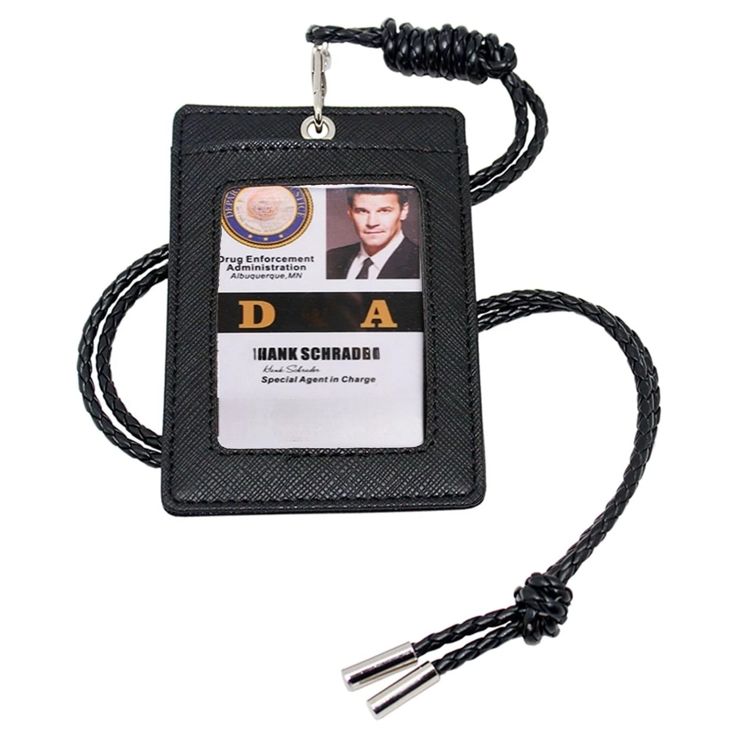 NEW Business Work Card Holder ID Badge Cases Genuine Leather Durable Bus Subway Card School Office Supplies