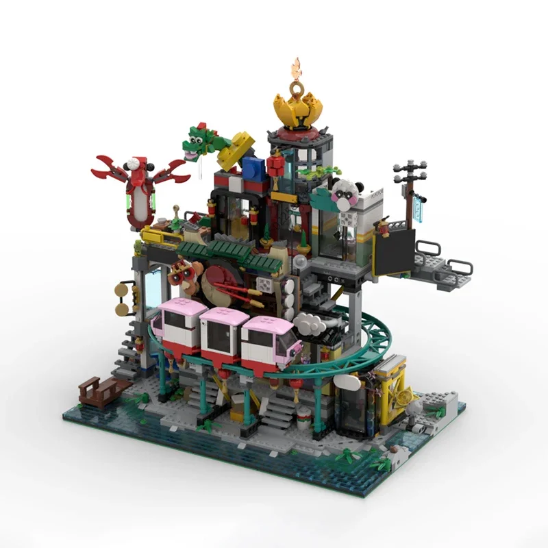 

Moc-80036 Город фонарей Платформа Модульные домики Строительные блоки Кирпичи Обучающие совместимые подарки на день рождения