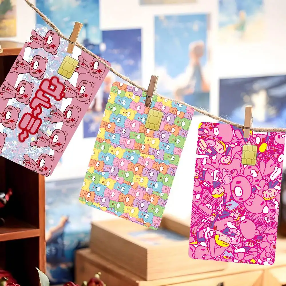 Cartoon G-Gloomy Bear 2024 Anime Cartoon Skin Stickers Film Tape Case for Big Credit Debit Card Front Side