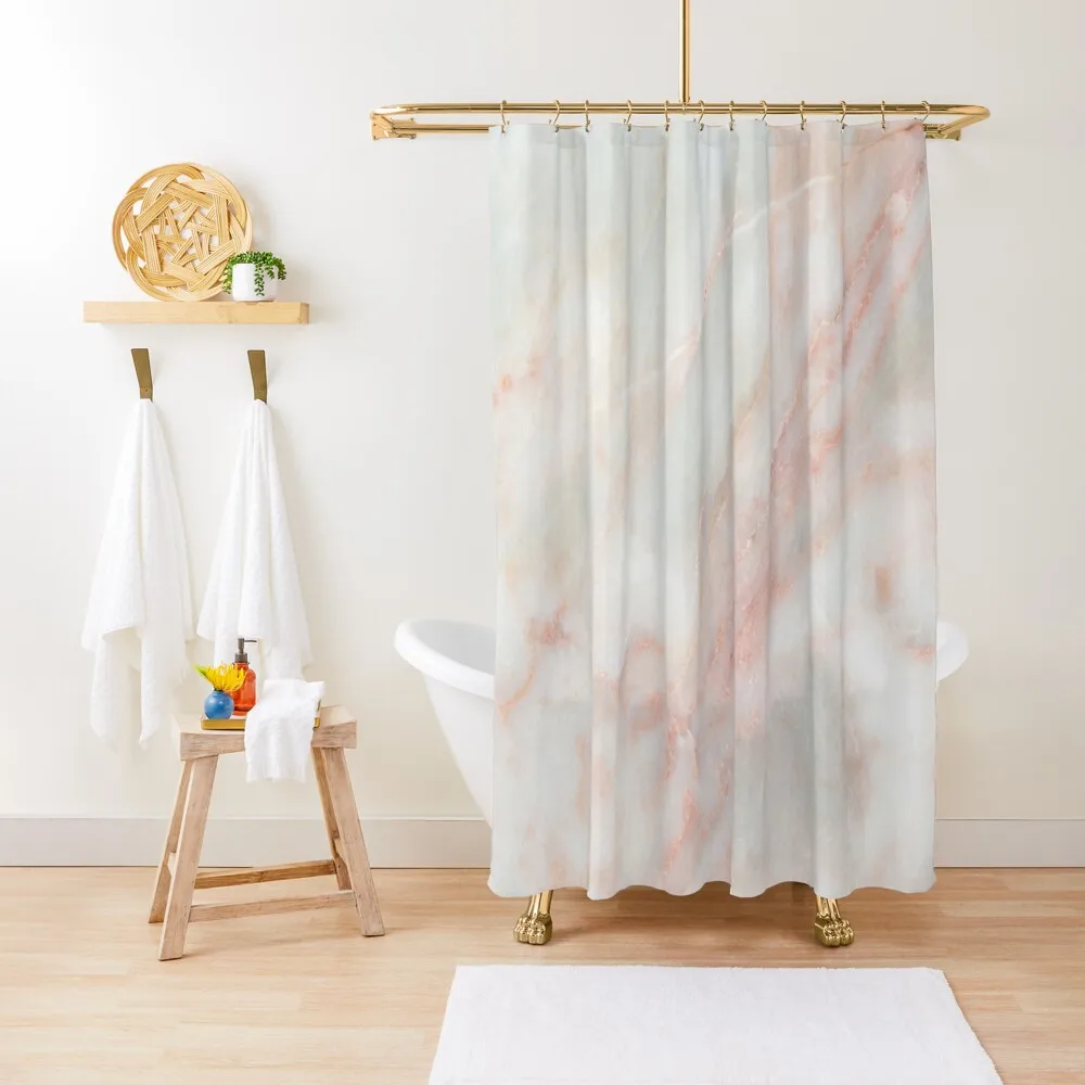 

Softest blush pink marble Shower Curtain Bathroom Accessories Luxury Bathroom Transparent Bathroom Shower Deco Curtain