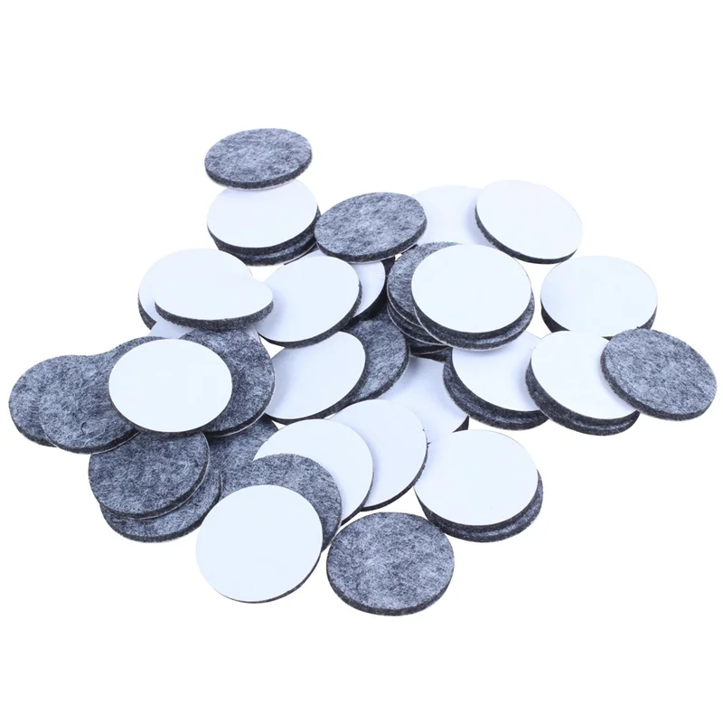 A47U 400Pcs Round Shaped Table Chair Furniture Leg Felt Mat Pad Gray