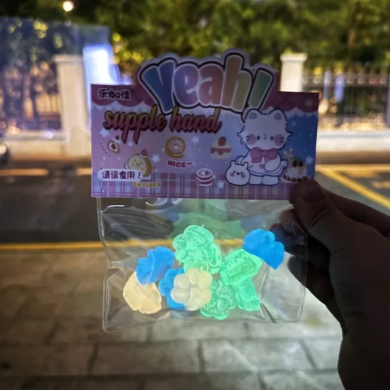 Luminous Cat Claw Squishy Squeeze Toys for Kids Soft Cute Cat Paw Slow Rebound Pinch Decompression Toy Boys Girls Children Gifts
