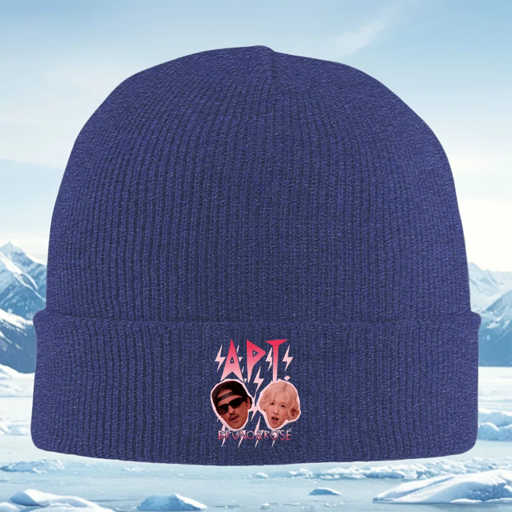 KUNST grafisch met gezichten en bliksem Heren Dames Unisex Gebreide muts Muts Pullover Cap Winter Thermisch Warm Kerstmis Outdoor Cyclus