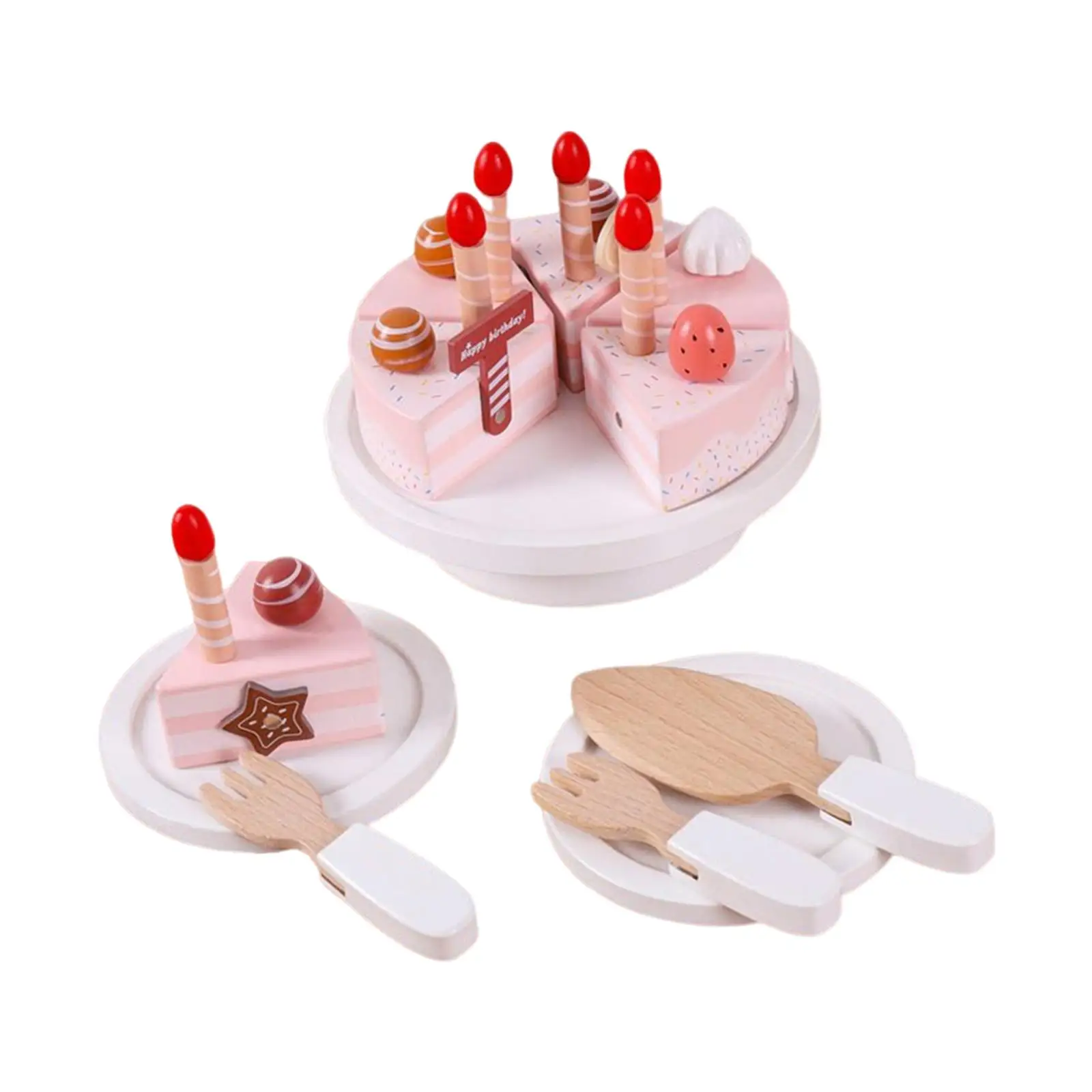 Jouets de gâteau en bois Montessori, jouets de cuisine bricolage, jeu de simulation pour garçons à partir de 3 ans, cadeaux de vacances pour enfants d'âge alth