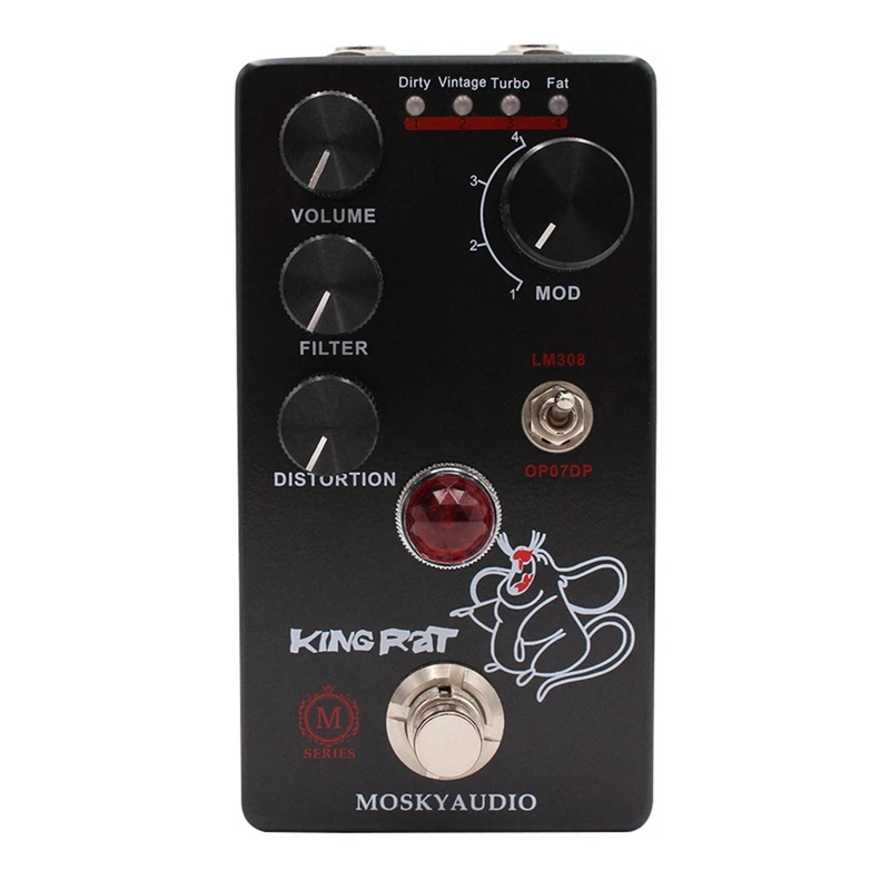 

MOSKYAUDIO KING RAT Guitar Effects Pedal Distortion True Bypass Circuit Guitar Processor Accessories Parts