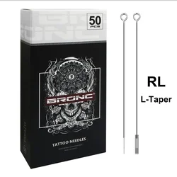 BRONC BugPin L-Taper Tattoo Naalden RL 50pcs Wegwerp Steriliseerde Professionele Tattoo Naalden Tattoo Supply voor Body Art Tools