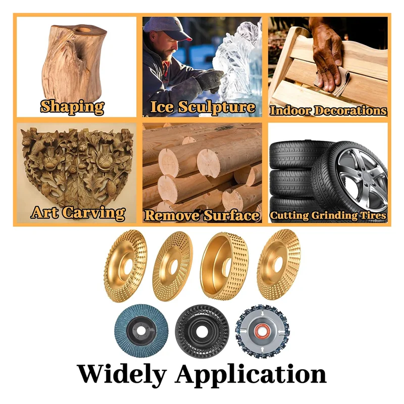 

High Quality-11 PCS Wood Carving Disc Angle Grinder Wood Carving Disc Wood Shaping Grinding Disc Metal For 4Inch Or 4 1/2Inch An