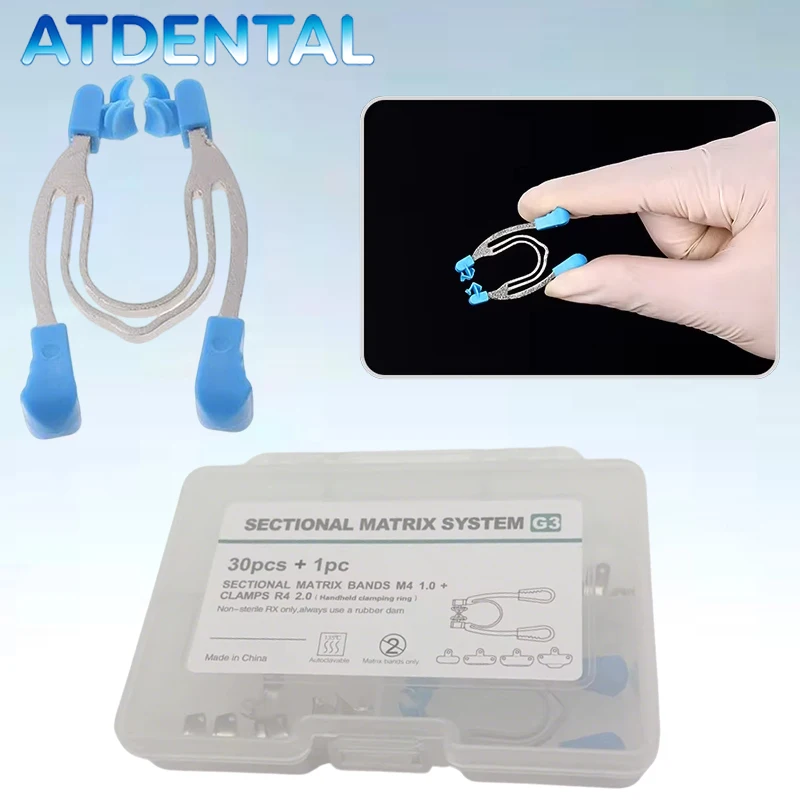 

Набор дентальных матричных бандажей и зажимов – автоклавируемая металлическая система для полимерных пломб и разделительных колец