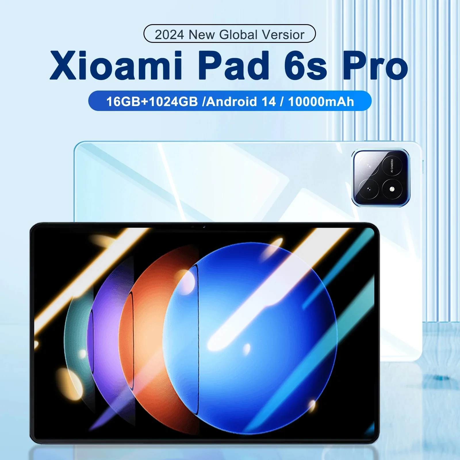 2024 Xioa Pad 6S Pro Global Version Snapdragon 888 Android 14 Tablet PC 11Inch 10000mAh 16GB+1TB  5G WiFi Dual SIM mI Tab