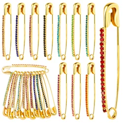 Qiao New Colorful Rhinestone Shiny Pins Safety brooch Fixed Scarf shawl Used for DIY Skirts, hats, jackets Accessories