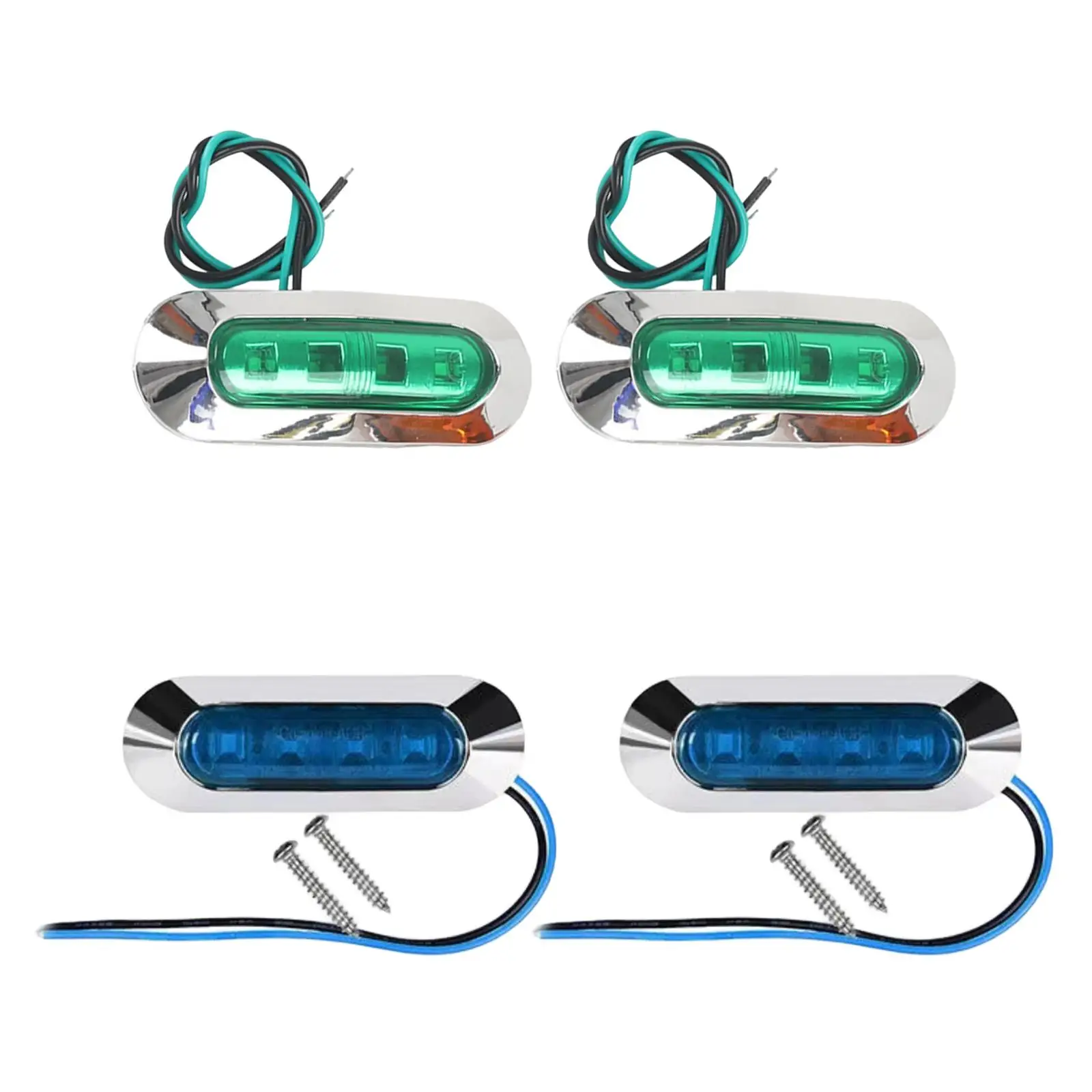 

2Pcs Truck Side Marker Lights Durability Easy to Install Premium Accessory