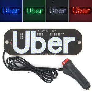 Lâmpada indicadora do pára-brisas do carro, luz do pára-brisa, luz do sinal do brilho, luzes da decoração, ajuste para Uber Cab, 12V 10 principais vendas assessorios uber - №8