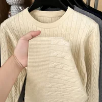 Hot High-End Luxury Man Long-Sleeved Knitwear Round Neck No Pilling No Fading Embroidery Spring New Sweater Leisure MensClothing - Image 2