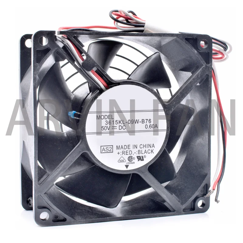 Original 3615KL-09W-B76 9cm 9038 92x92x38mm 50V 0.60A Temperature Control Server Cooling Fan