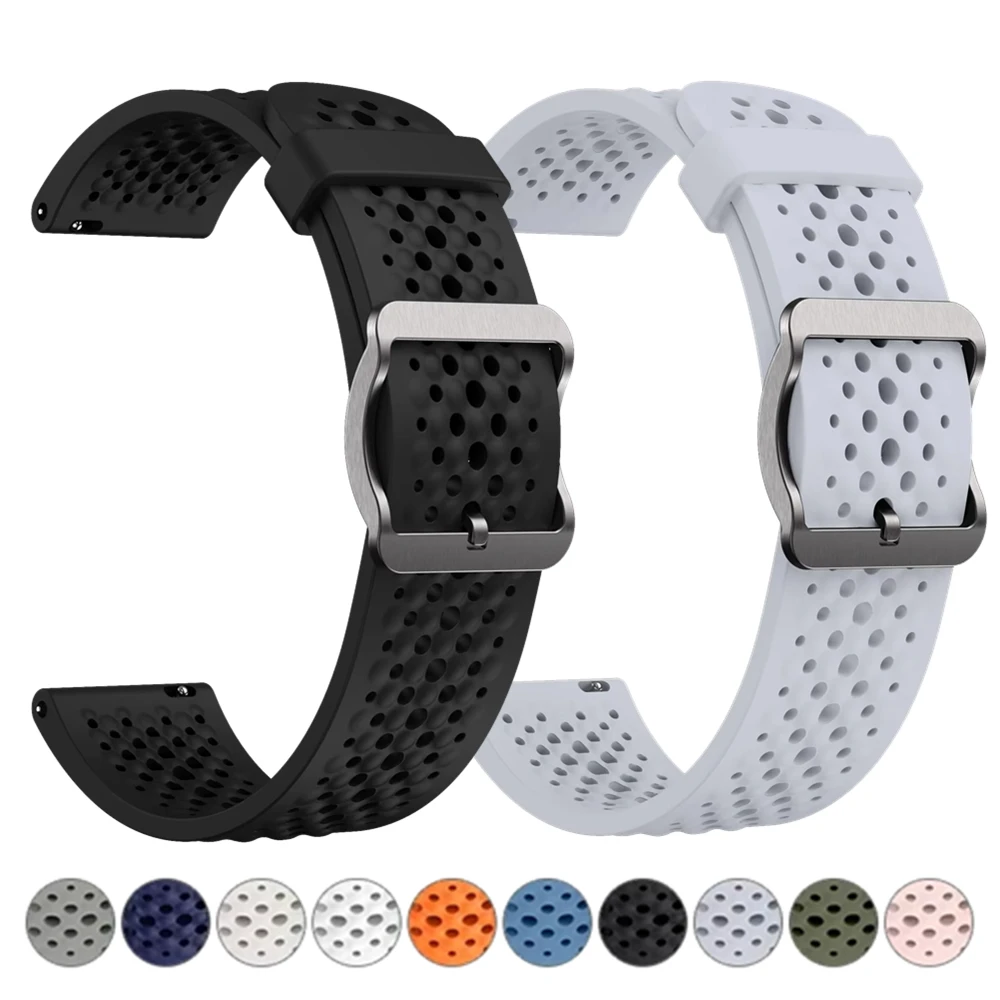 20mm 22mm pulseira de silicone esportiva para garmin forerunner 165/965/255/265 banda para ativo/vivoactive 4 5 6 pulseira venu 3 pulseira