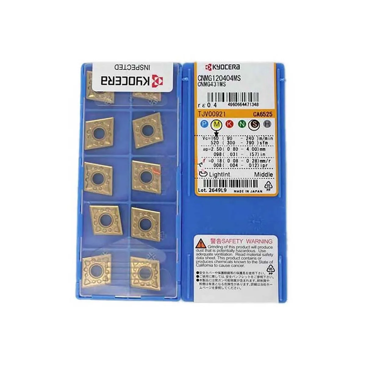 

Kyocera Original CNMG CNMG120412PS CNMG120408 CNMG120404PS CNMG120402 CNMG160616 CNMG120412KH CA5525 Turning Inserts