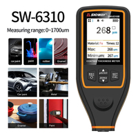 SNDWAY SW-6310 A/B Coating Thickness Gauge Car Paint Digital Thickness Meter FE NFE 1700um Automotive Coating Thickness Tester