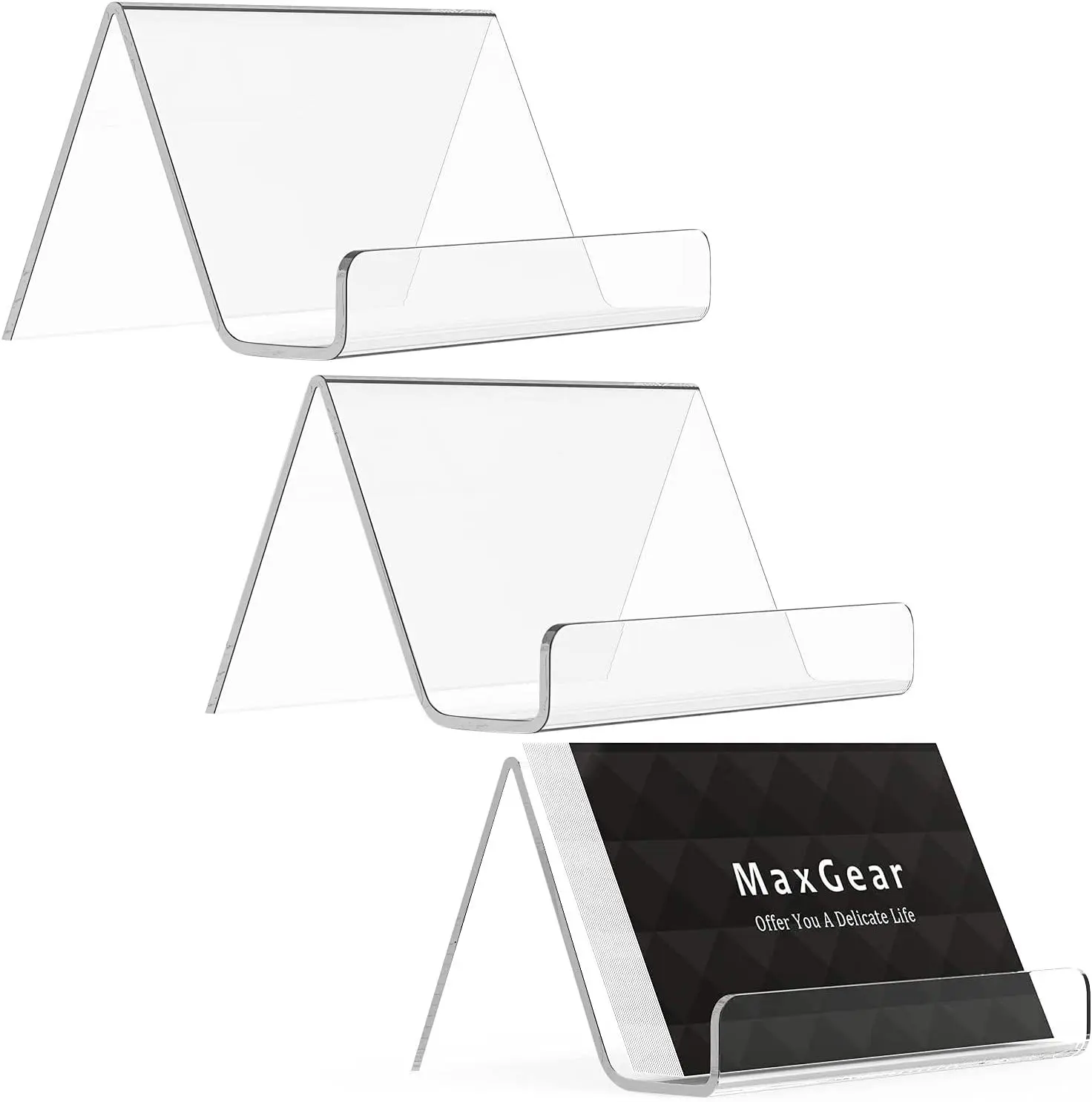 New Clear Acrylic Desktop Business Card Holder Table Desk Shelf Box Storage Display Stand Restaurant Office Supplies