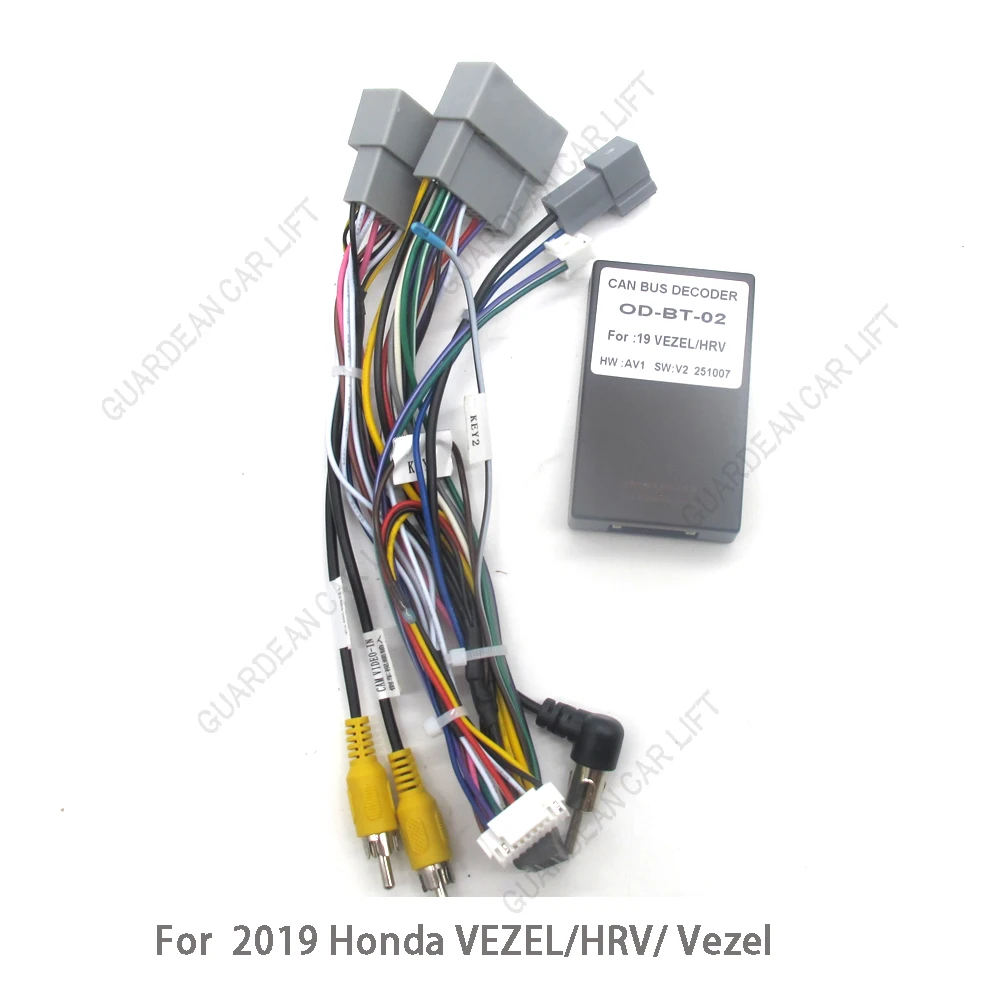 16Pin Car Radio Wiring Harness Adapter With CANBUS Decoder For 2019 Honda VEZEL/ HRV 2DIN Head Unit Stereo Plug Android naviga #4
