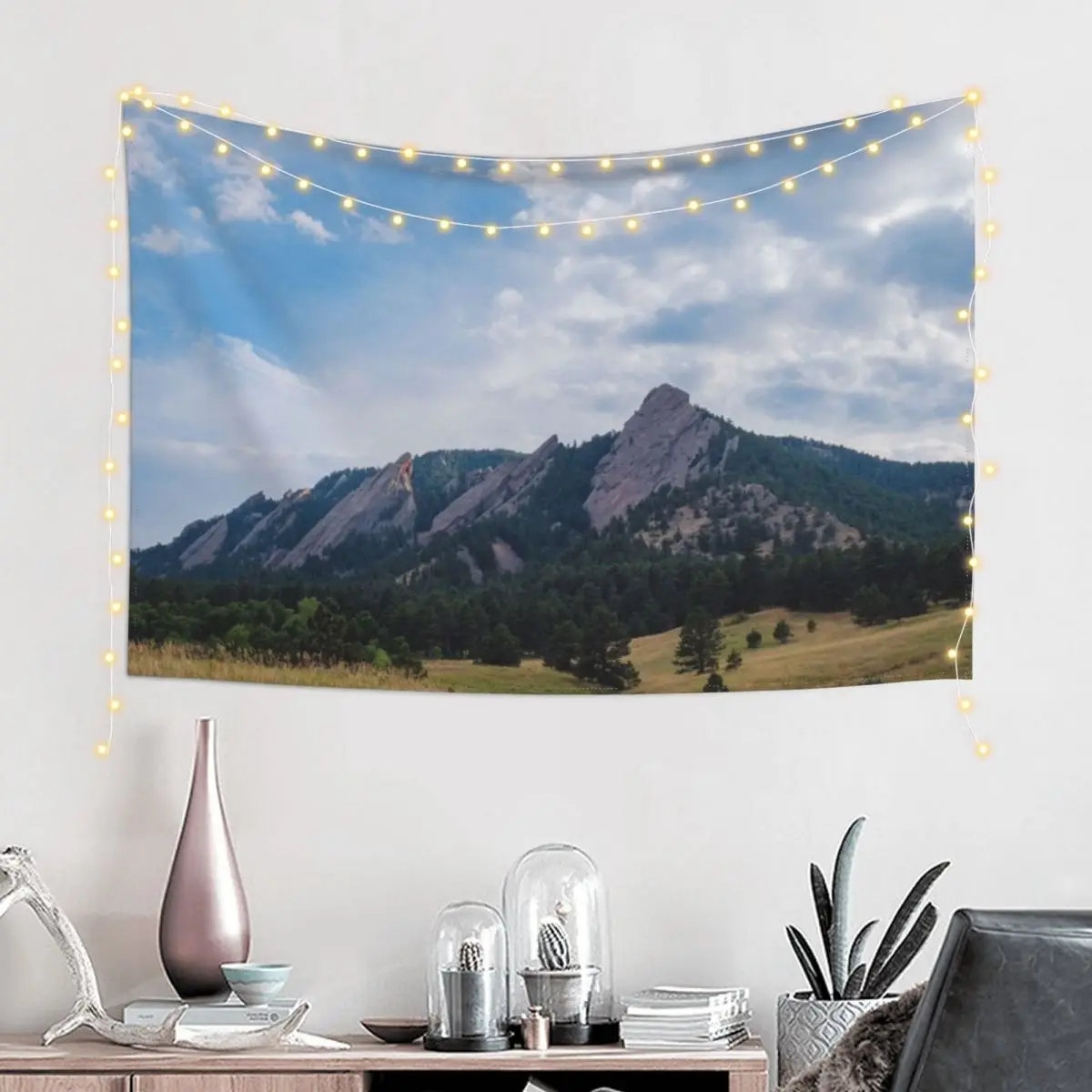 The Flatiron Mountains in Colorado Tapestry Wall Decor Hanging Home Decor Aesthetic Room Decor Korean Style Tapestry