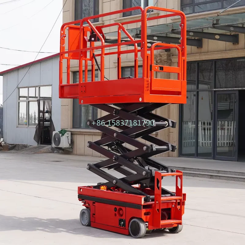 Self Propelled Elevated Lift Platforms Hydraulic Mini Scissor Lift Vertical Mast Aluminum Electric Aerial Work Lifting Platform