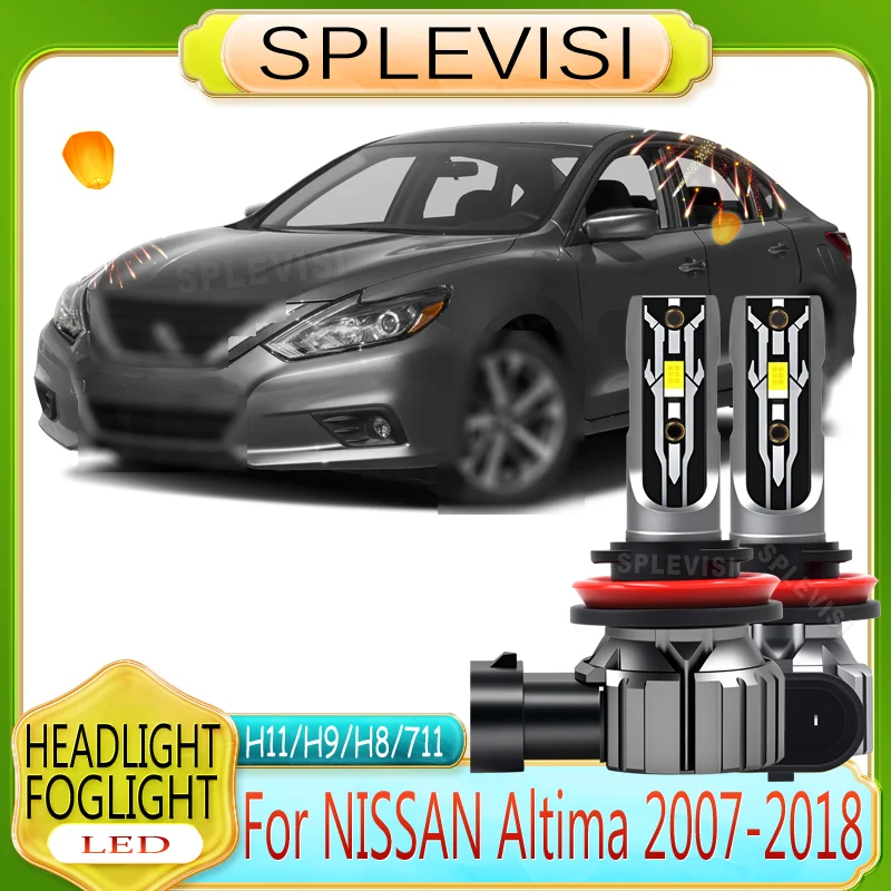 

12v LED Headlight Bulbs High/Low Beam H11 H8 H9 Conversion Lamp Light For NISSAN Altima 2007 2008 2009 2010 2011 2012 2013-2018